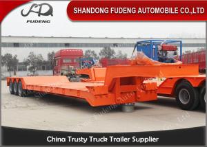 Wholesale Front Load Removable Gooseneck Low Flatbed Trailer 100 Tons 3 Axles from china suppliers