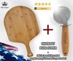 Organic Bamboo Wood Pizza Paddle Board Unbreakable For Home & Restaurant & Pub