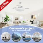 Smart Wifi Control Small Invisible LED Light Ceiling Fan For Bedroom 42 Inch