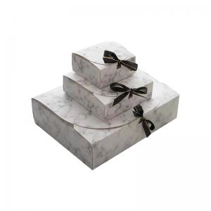 China OEM Welcome Rigid Foldable Gift Boxes With Ribbon , Flat Pack Cardboard Boxes on sale