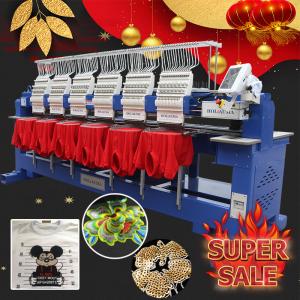 Wholesale As good as tajima embroidery machine HO1506H 15 needles 6 head computer embroidery machine for cap t-shirt flat 3d logo from china suppliers