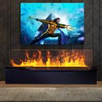 Metal 3D Water Vapor Electric Steam Fireplaces for Child-Safe Environments