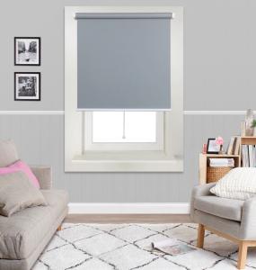 Wholesale Blackout Fabric Roller Blinds For Windows Grey Childproof Anti UV SGS Approved from china suppliers