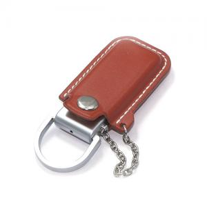 China newest leather USB flash drive,usb flash drive with a ring circle,4G flash dirve on sale