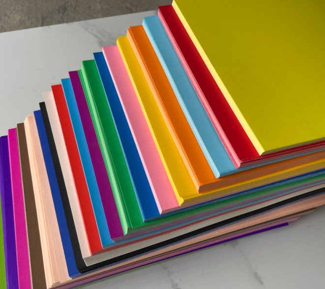 65 x 100cm 180gsm 200gsm 220gsm Colored Normal Cardboard Sheet For Offset Printing 