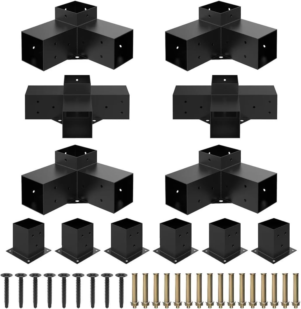 Wall Mount Pergola Brackets Adjustable Powder Coated With UV And Rust Resistance
