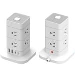 Extension Socket 250V 10A 2 USB Ports Universal Travel Mobile Multiple Plug