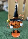 Small Halloween Ornaments Lightweight Metal Jack-O-Lantern Outdoor