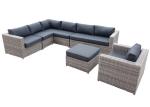 Patio L Shape Synthetic Rattan Weave Outdoor Sofa Set