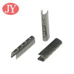 jiayang fashion customized logo U shape copper metal tips metal aglet draw cord