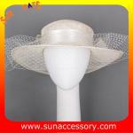 Elegant fancy Church sinamay hats for ladies ,Sinamay wide brim church hat