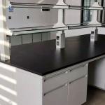 Modern White Lab Wall Bench High Durability