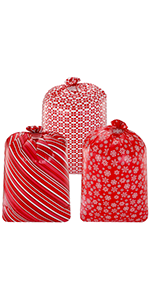 3 PCS Red Large Plastic Bag