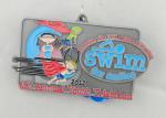 6th Annual Youth Triathlon Ribbon Medals , Die Casting Soft Enamel Heat Transfer