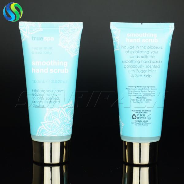 Quality 100ml/3.5oz empty cosmetic shiny cap hand cream packaging tubes for sale