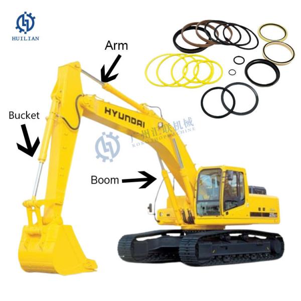 Hyundai Excavator R210-7 Arm Boom Bucket Cylinder Seal Kit For R210LC-7 R210-9