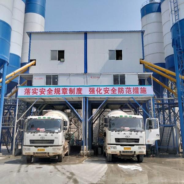 HZS180 Concrete Mixing Plant JS3000 Twin-shaft Mixer and 180m3/h Productivity