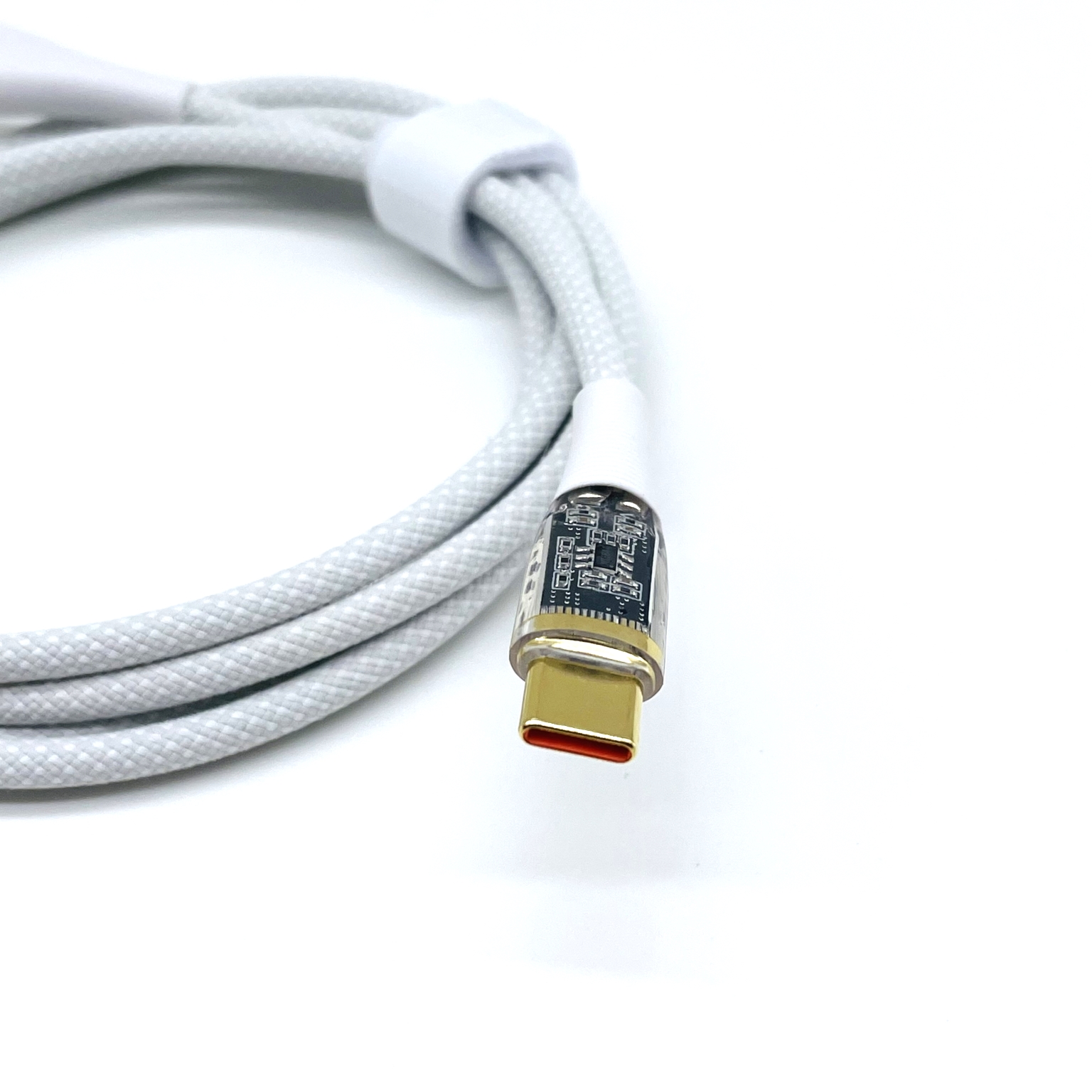White Fast Charging Male USB A To C Cable USB C Cable