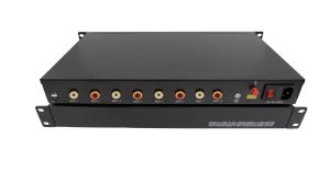Wholesale 8 channels stereo audio to fiber extender,RCA audio fiber converter,left and right channel from china suppliers