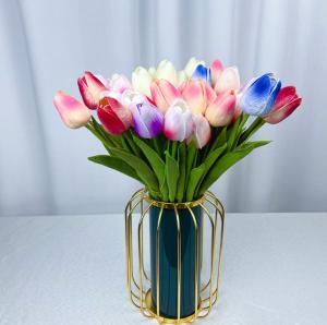 Wholesale Indoor Faux Single Branch Pvc Soft Feeling Plastic Artificial Real Touch Tulip Flowers from china suppliers