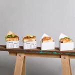 Wholesale Food Grade Paper Burger Packaging Fast Food Sandwich Burger Takeaway