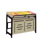 Supermarket Fruit And Vegetables Shelves Wood And Cold Rolled Steel