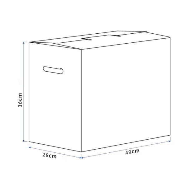 Matt Glossy Foldable Moving Box 49cm Rigid Cardboard Boxes With Lids