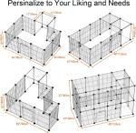 Pet Playpen,Small Animals Cage DIY Wire Portable Yard Fence with Door Puppies,