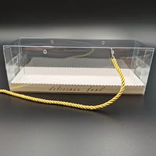 Christmas Rope Handle Clear Roll Cake Boxes
