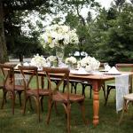 Recycled Elm Wood Banquet Tables Farmhouse Folding Event Table Vintage Colour