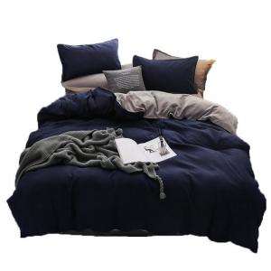 Wholesale King Size Luxury Bedding in Solid Color Linen and Microfiber Comforter European Style from china suppliers