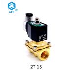 Normally Closed Gas Solenoid Valve 2T Series Brass 1/2" Port AC110V