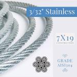 High Tensile and AISI 316 304 Stainless Steel Wire Rope for Balustrade Lifting