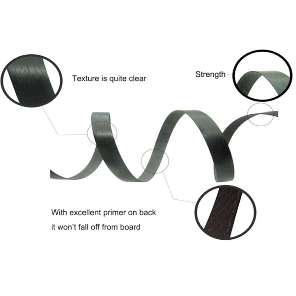 Waterproof Eco Friendly T-shaped Edge Banding with Multiple Styles for Strong Bonding and Bending on 18mm Plates