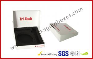 China Black And White Printing Trapezoid Apparel Gift Packaging Boxes With EVA Foam on sale