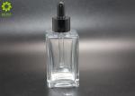 Empty Cosmetic Serum Botlles 120ml Clear Square CBD Glass Tincture Bottles