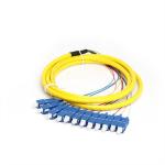 sc fiber optic patch panel 12 core fan out fiber optic colored pigtail