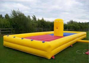 China Yellow 35x12ft Inflatable Interactive Games Customized Eliminator Run Bungee Run on sale
