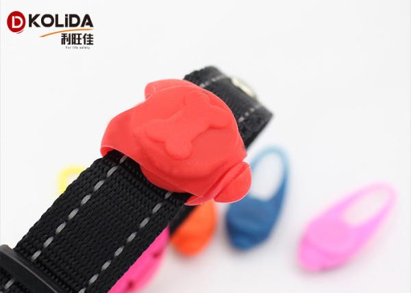 Silicon Pet Dog LED Flashing ID Tag Collar Safety Night Light Pendant for Dogs