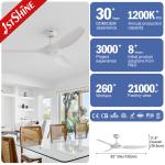 52 Inches Modern Ceiling Fan With ABS Blade High Speed Quiet