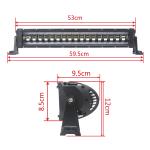 K Style 90W 18pcs 5W CREE LED LIGHT BAR 6000K 10-30V With Color Halo rings White