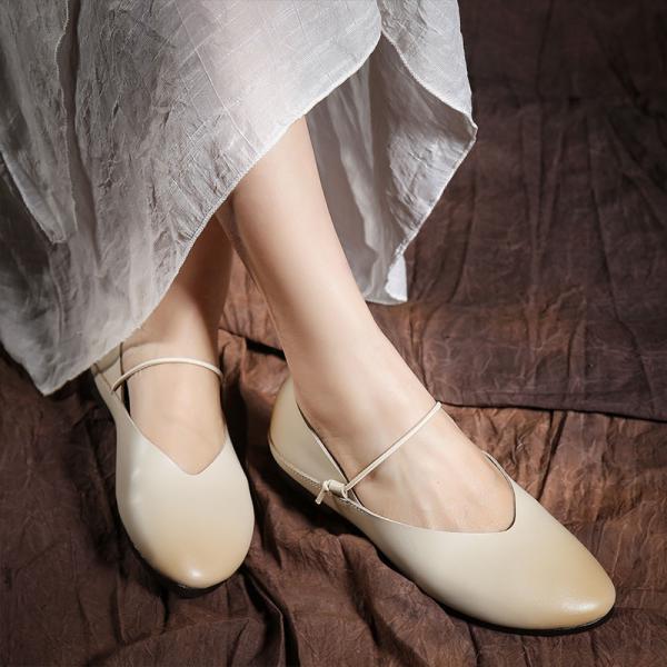 S002 New fresh and simple fairy shoes leather handmade all-match sandals