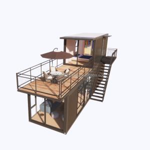 Wholesale Supermarket Shipping Ready Made Prefab Projects Container Coffee Shop with Log Design from china suppliers