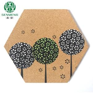 Wholesale Natural Hot Sale Hexagonal Self-Adhesive Cork Board from china suppliers