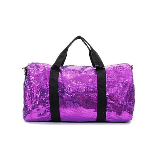 Beautiful Silver Sequin Tote Bag , Sequin Duffle Bag For Lady OEM / ODM