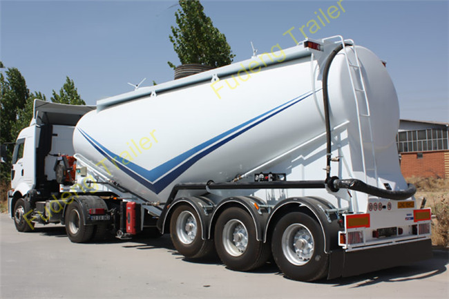 3 axles Dry Bulk Trailer Powder Cement Tanker Semi Trailer With 25ton-40ton