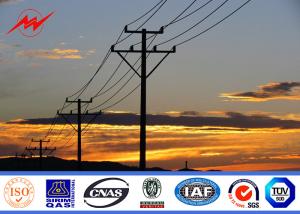 Wholesale Galvanized 16m 10KN Electrical Steel Utility Pole 1mm To 30mm Thickness from china suppliers