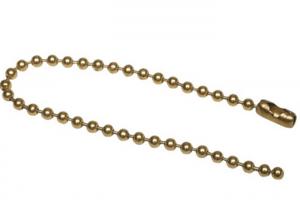 China Ball Chain Necklaces Beaded Split Key Rings 100 PK Steel Number 3 Brass Plated on sale