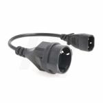 UPS PDU Power Cord Cable Adapter 3 Prong IEC320 C14 to Euro Schuko Socket 16A