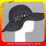 8300303 Sun Accessory customized winner fashion 100% Australia wool felt floppy
